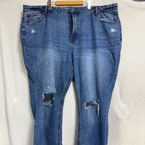 And Now This Women's Jeans 24W Blue Boyfriend Distressed